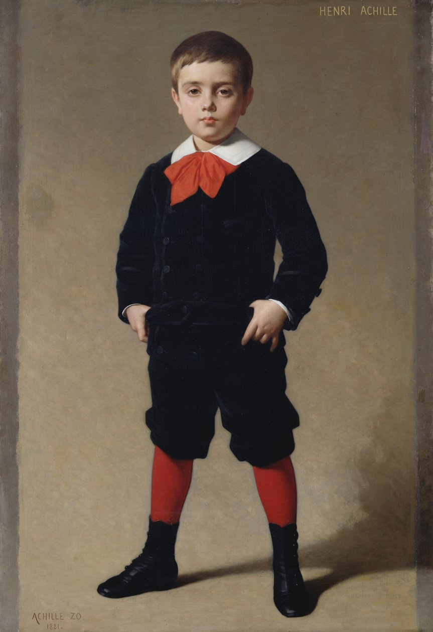Portrett av Henri Achille, kunstnerens sønn, 1881 av Achille Zo