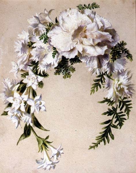 Flower Garland (akvarell på papir) av Ada Hanbury