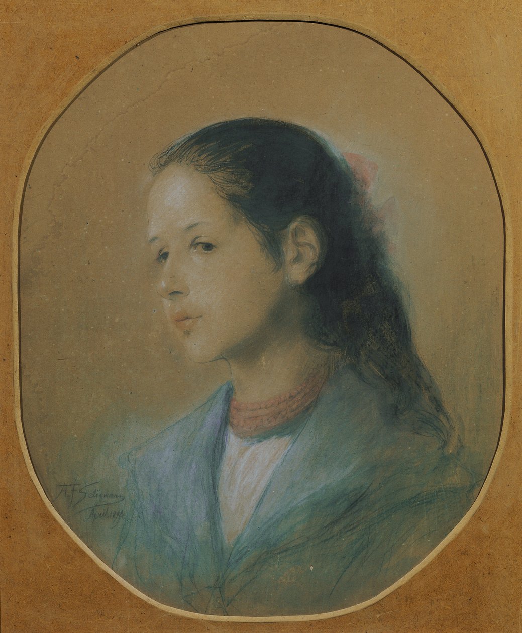 Dame med korallkjede av Adalbert Franz Seligmann