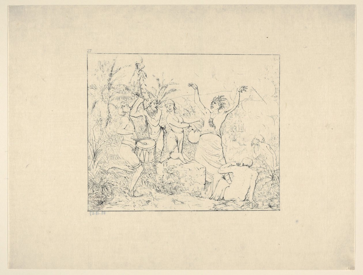 Frigjør svarte mennesker i Hayti fra Confederate War Etchings, 1861-63. av Adalbert John Volck