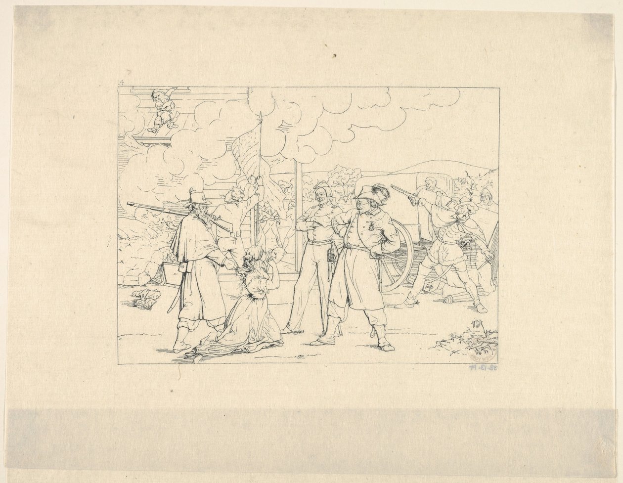 Valiant Men Dat Fite Mit Siegel fra Confederate War Etchings, 1861-63. av Adalbert John Volck