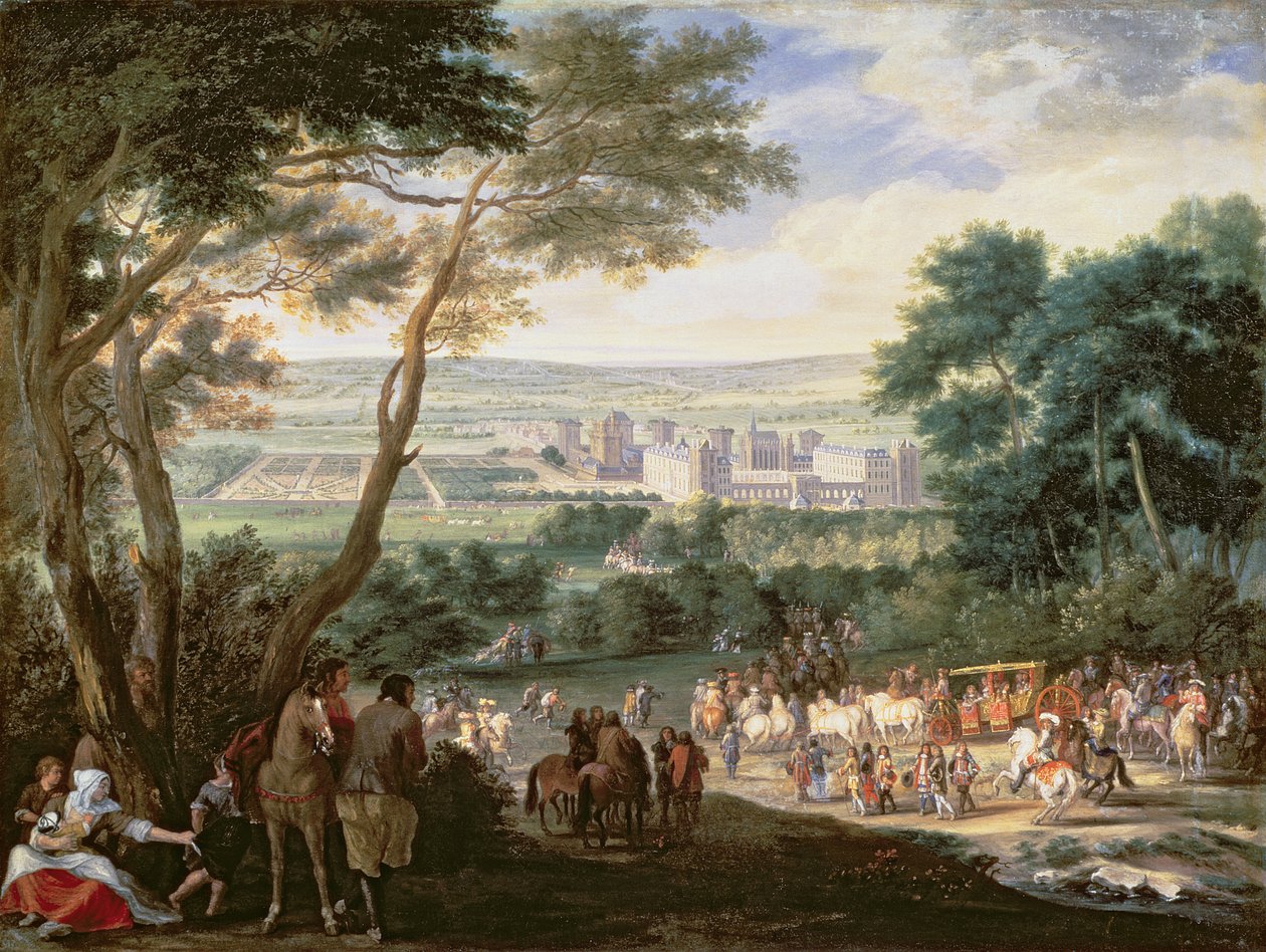 Ludvig XIV (1638-1715) i Vincennes av Adam Frans van der Meulen