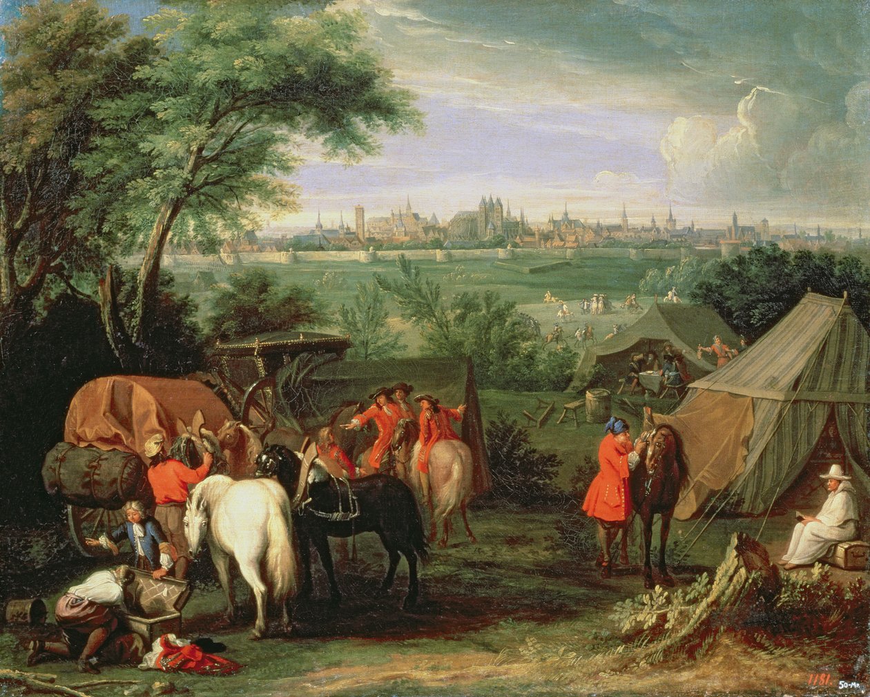 The Siege of Tournai av Louis XIV av Adam Frans van der Meulen