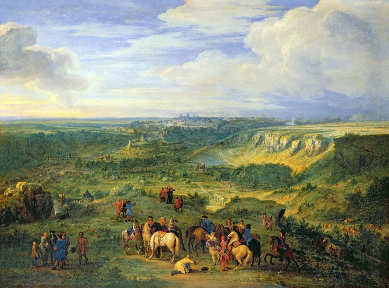 Utsikt over byen Luxembourg fra nær Mansfeld-badene, 1684 av Adam Frans van der Meulen