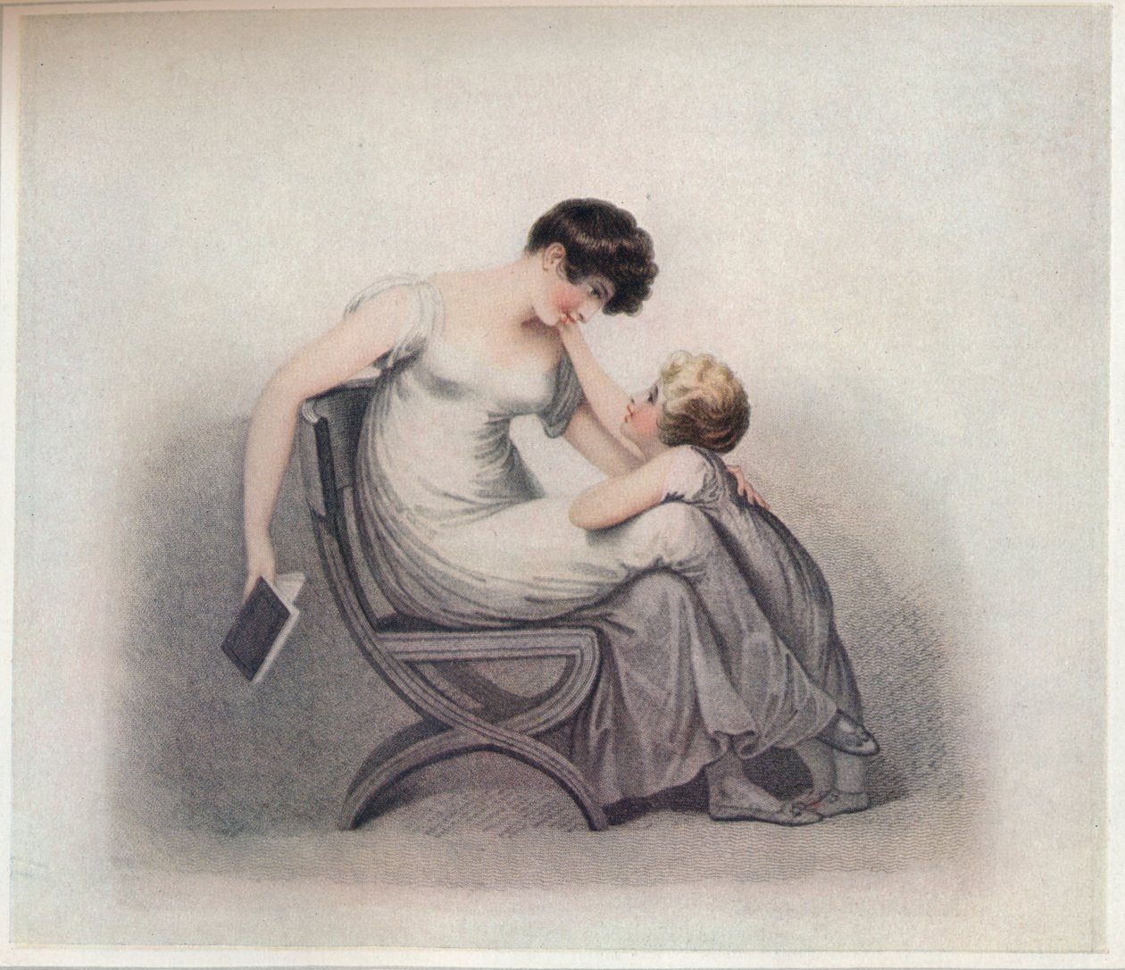 Mamma, ikke få meg til å tigge forgjeves, les den vakre boken igjen, c1808 av Adam Buck