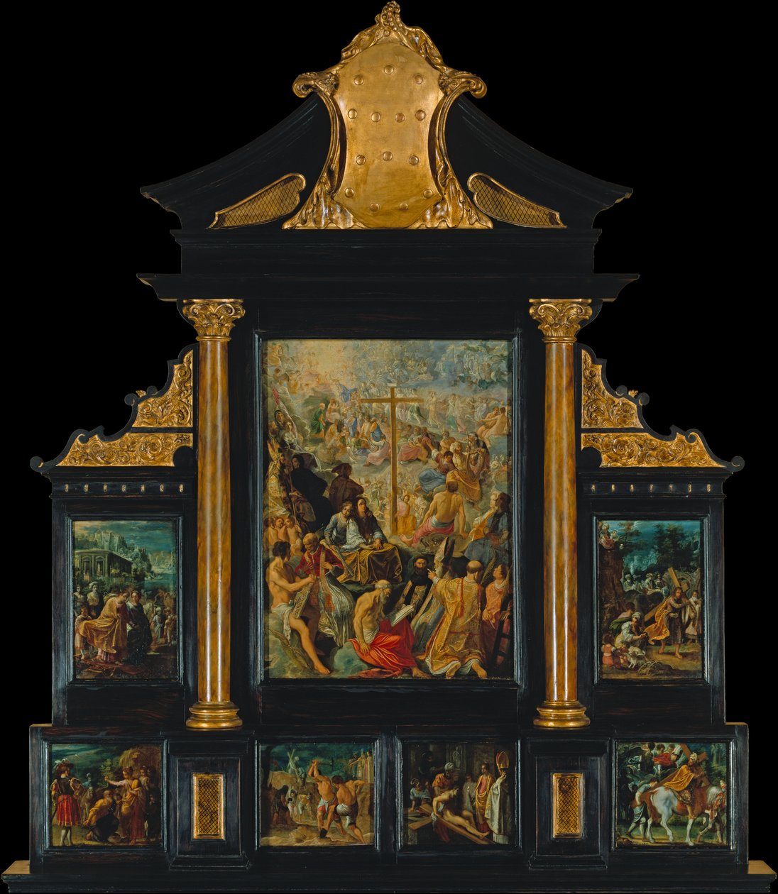 Den hellige korsets altertavle av Adam Elsheimer