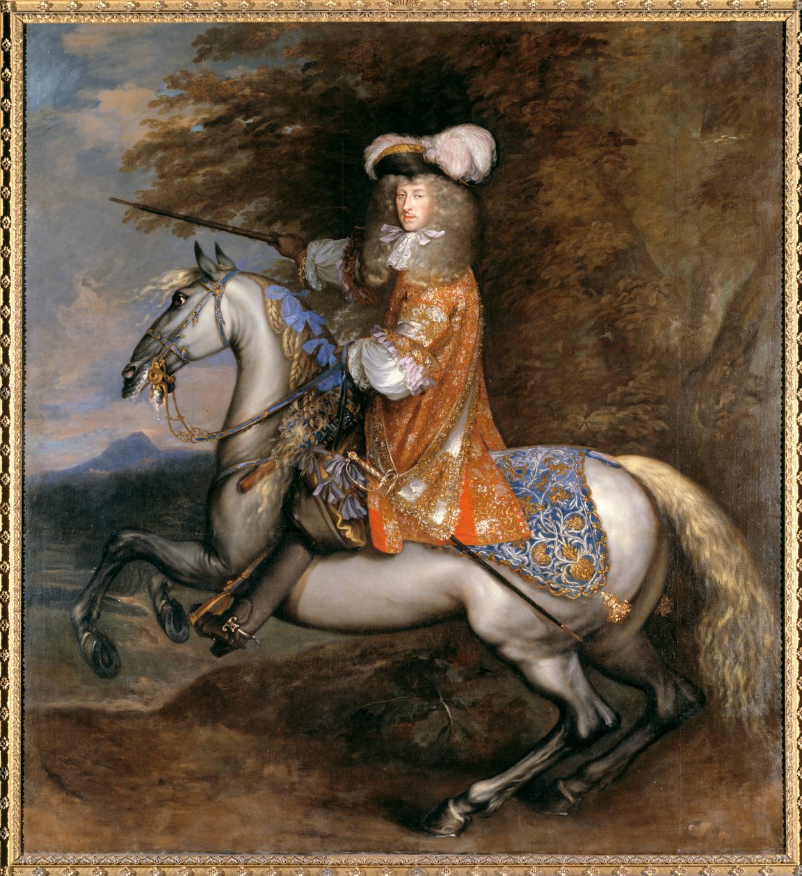 Lord William Cavendish, senere 4. jarl og 1. hertug av Devonshire til hest (olje på lerret) av Adam Frans van der Meulen