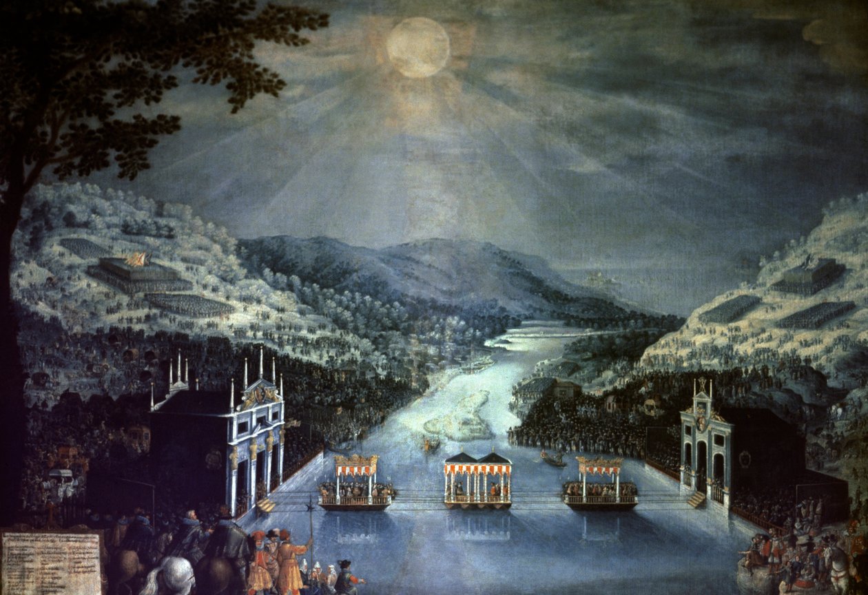 Peace of the Pyrenees eller Pyrenees-traktaten av Adam Frans van der Meulen