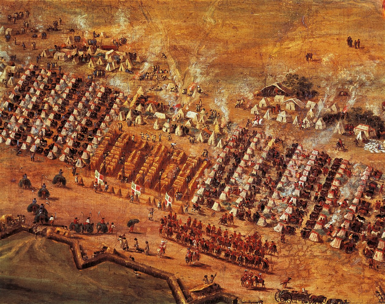 Beleiring av Maastricht, detalj fra av Adam Van Der Meulen av Adam Frans van der Meulen