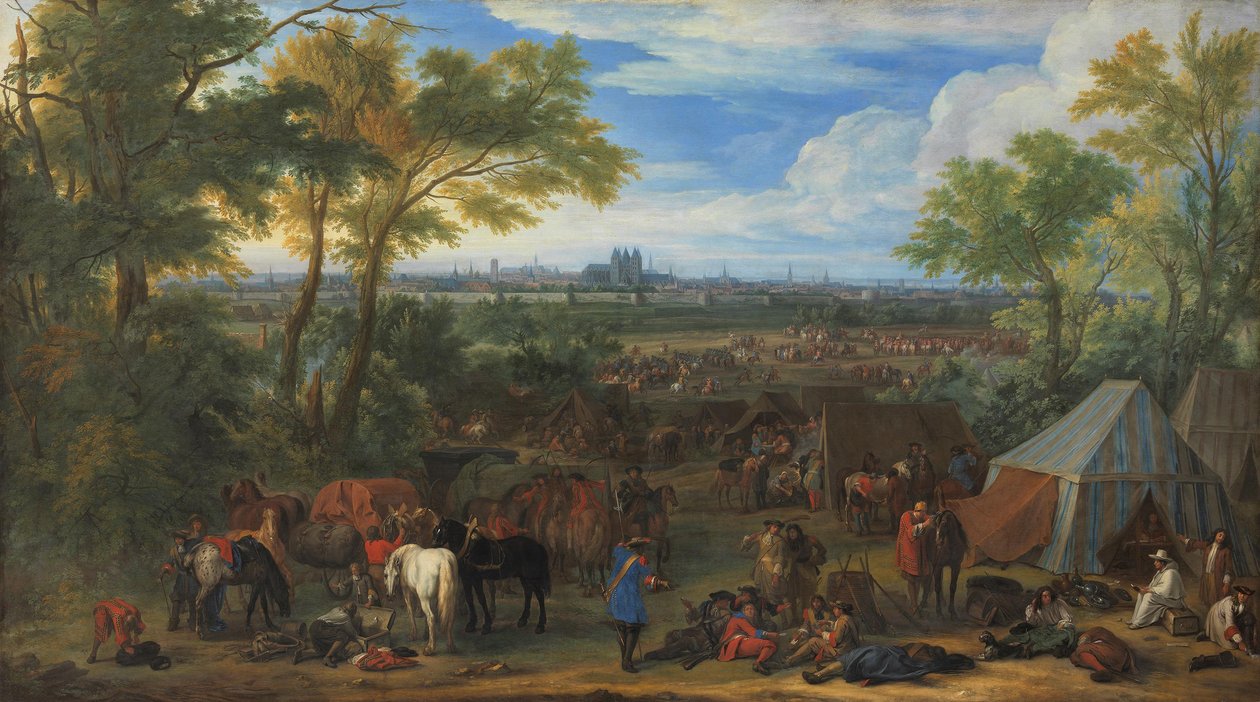 Ludvig XIVs hær foran Tournai i 1667 av Adam Frans van der Meulen