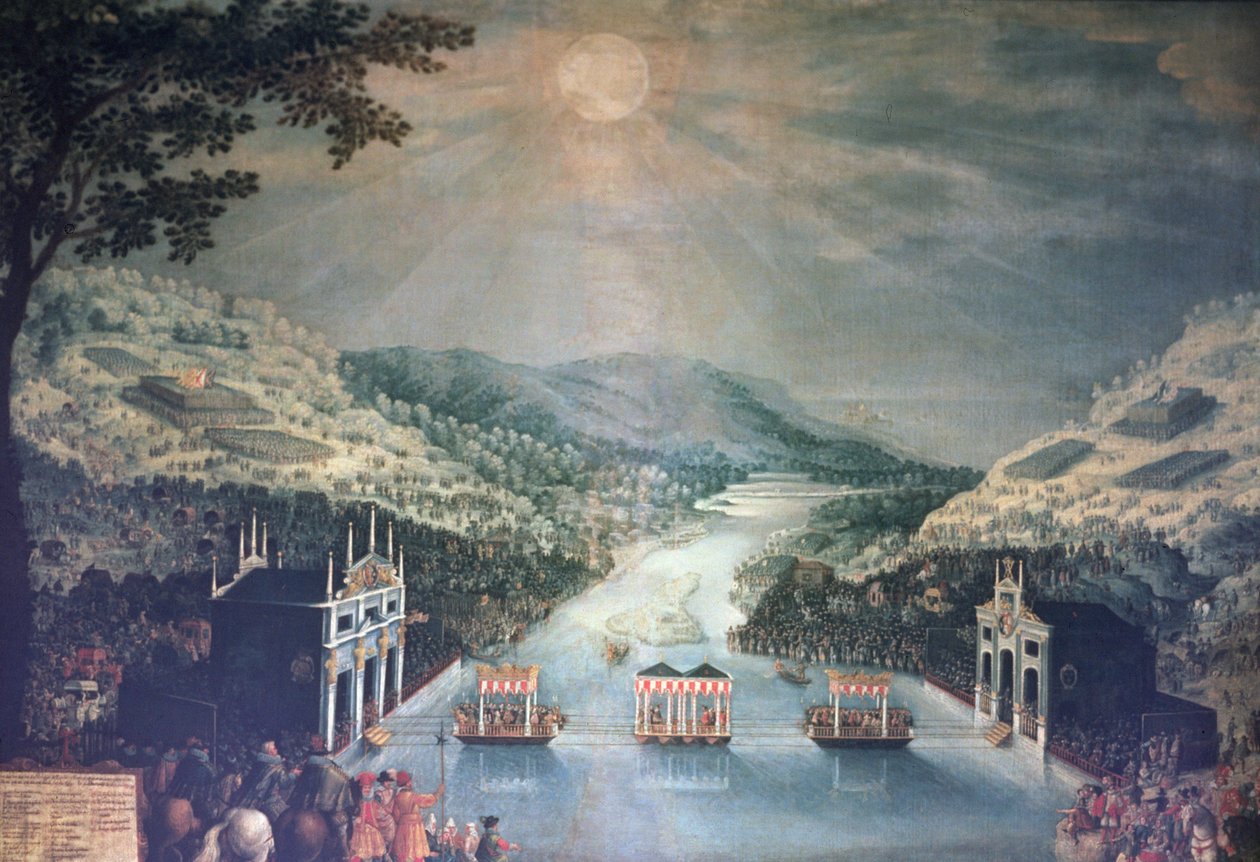 Leveransene, Fasanøyene (olje på lerret) av Adam Frans van der Meulen