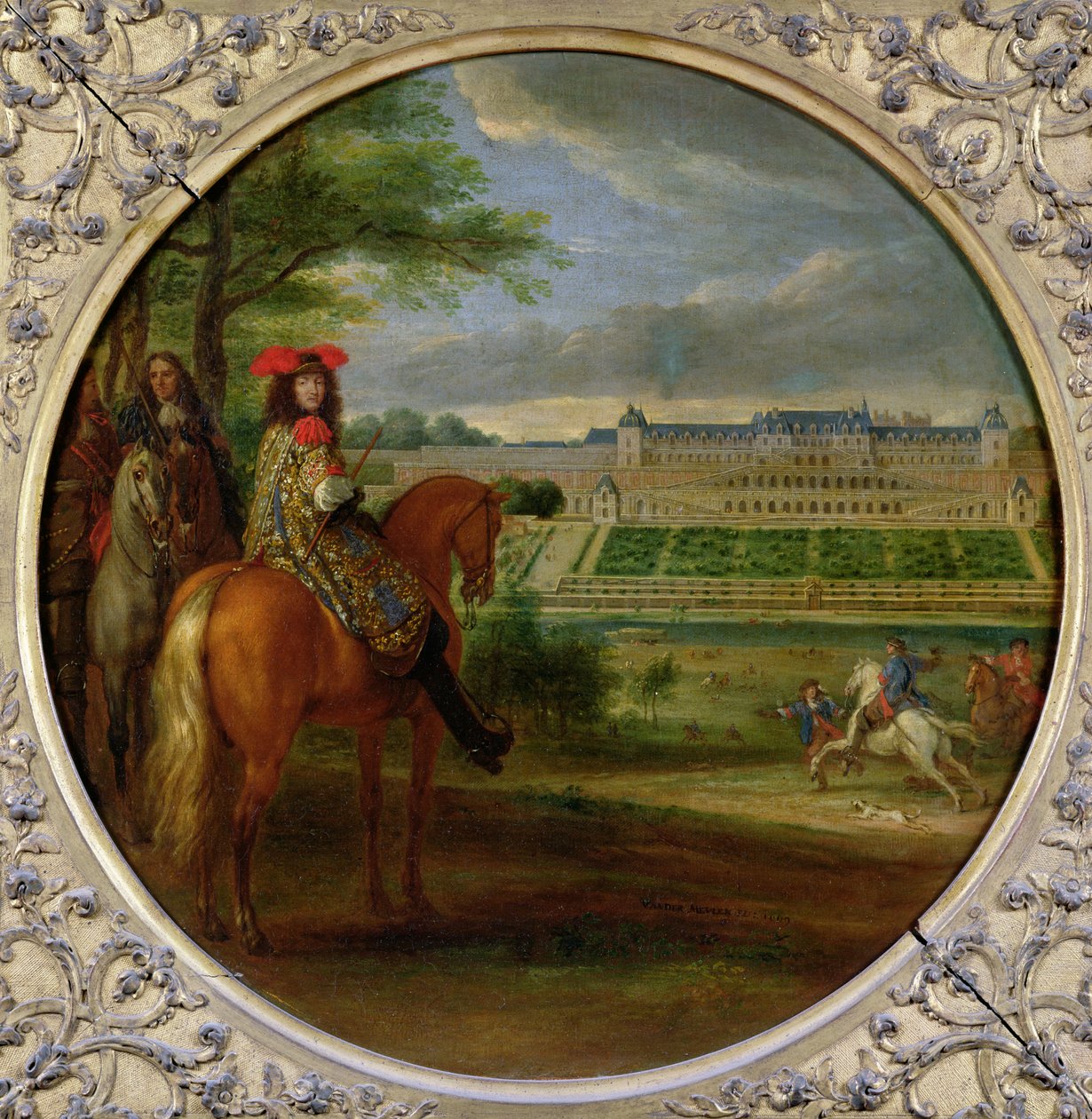Utsikt over det nye palasset i Saint-Germain fra terrassesiden, 1669 av Adam Frans van der Meulen