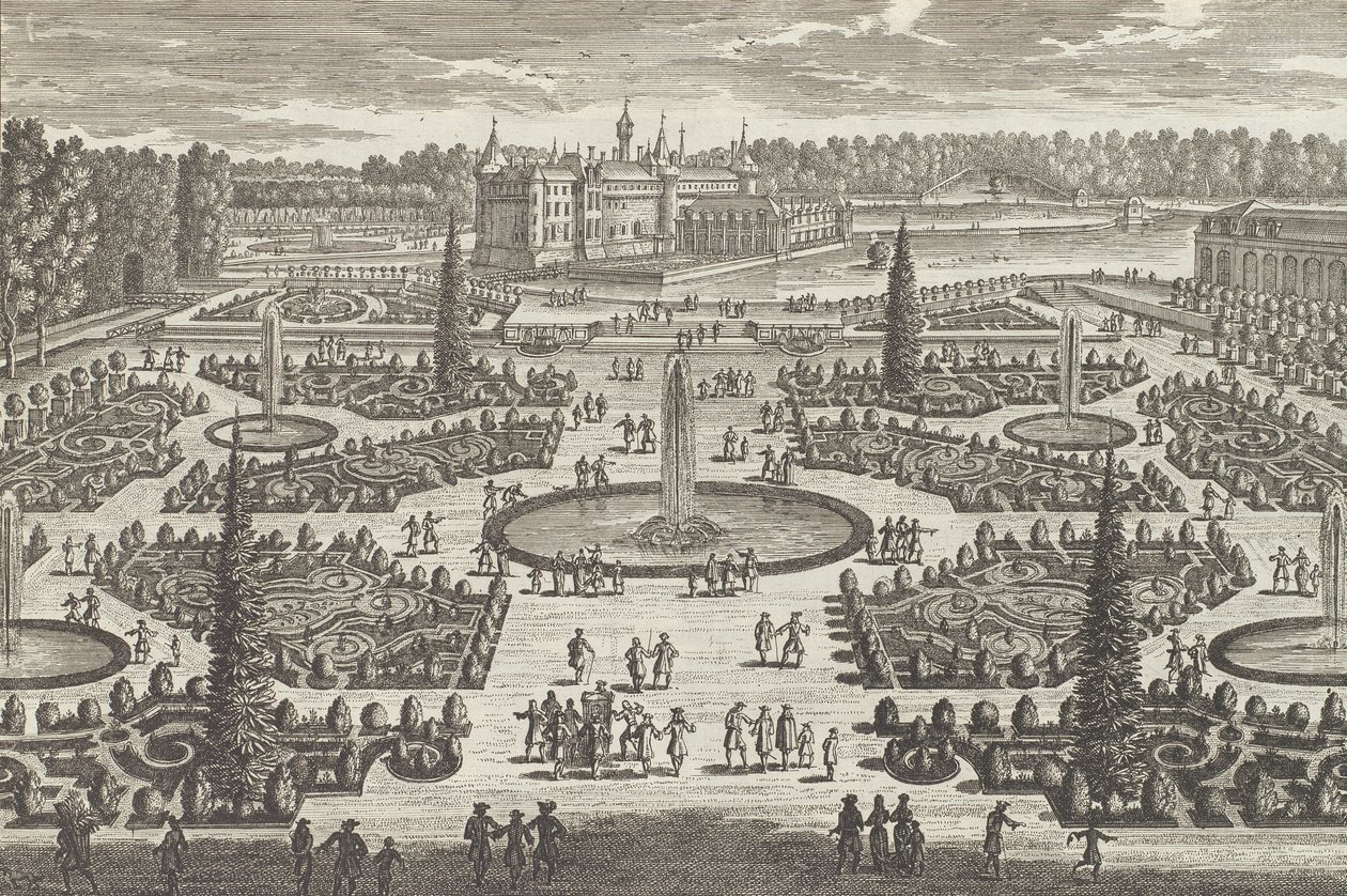 The Parterre of the Orangerie at Chantilly, 1680-tallet, 1680-tallet. av Adam Perelle