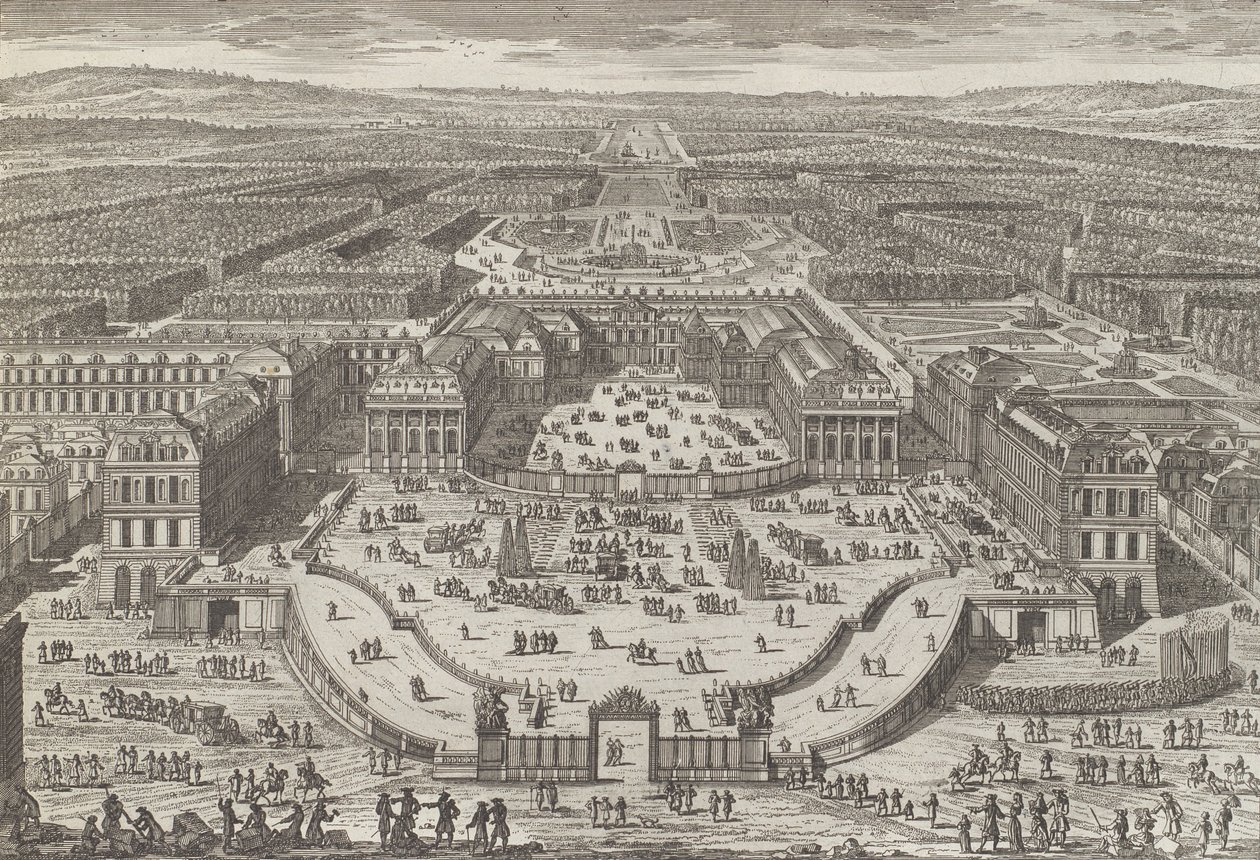 Generell utsikt over slottet i Versailles, 1680-tallet, 1680-tallet. av Adam Perelle