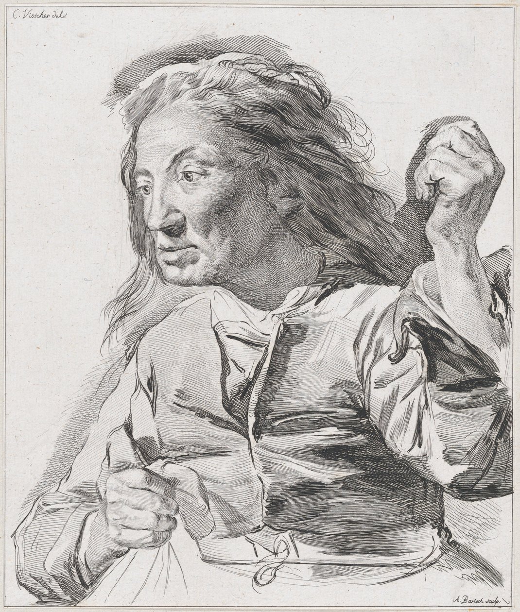 En gammel kvinne med knyttet never, 1786. av Adam von Bartsch