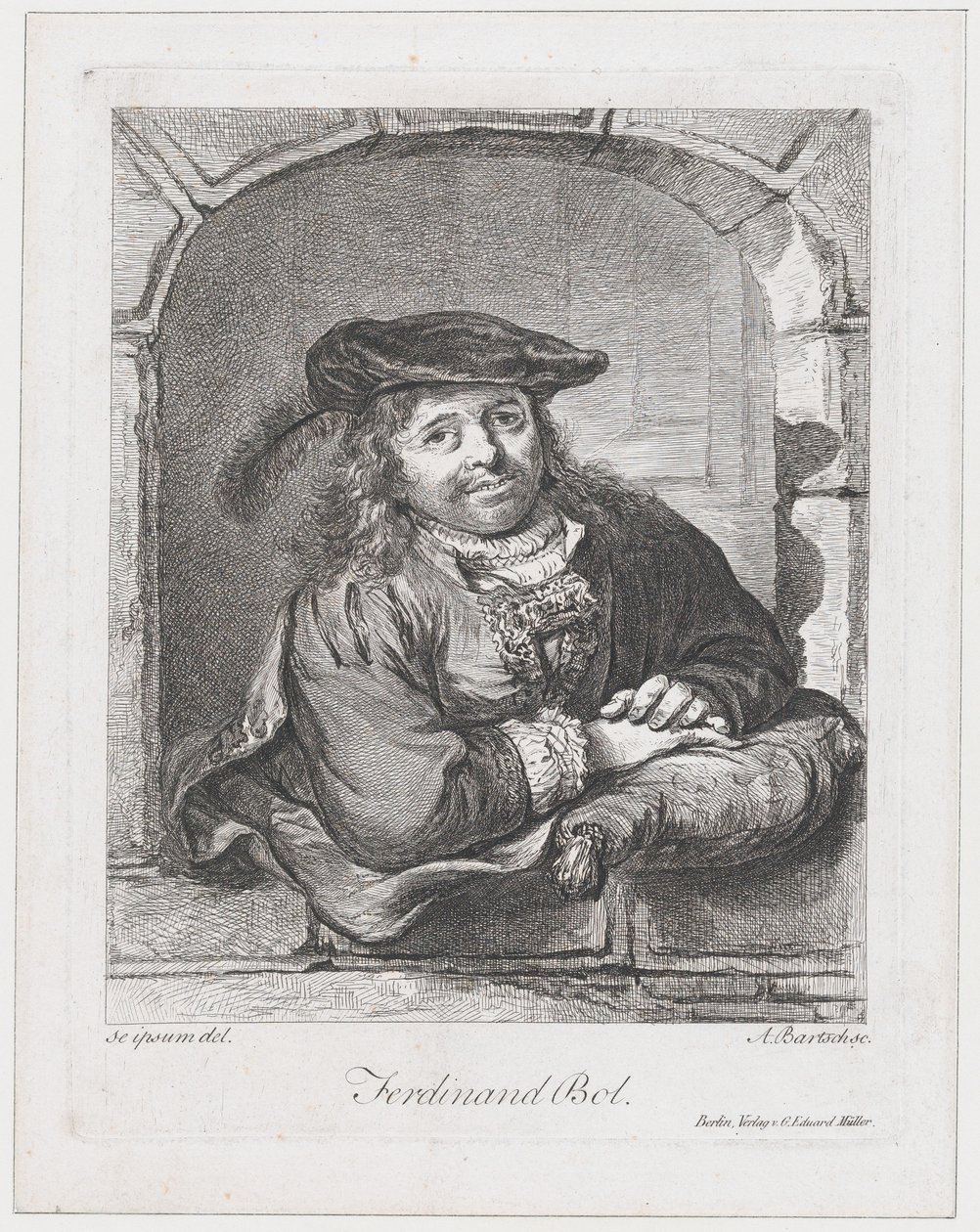 Portrett av Ferdinand Bol, 1803-08. av Adam von Bartsch
