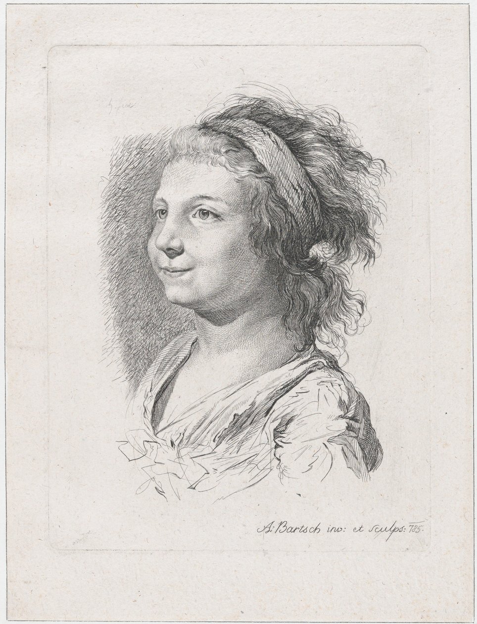 Portrett av Maria Anna Schaubach, 1785. av Adam von Bartsch