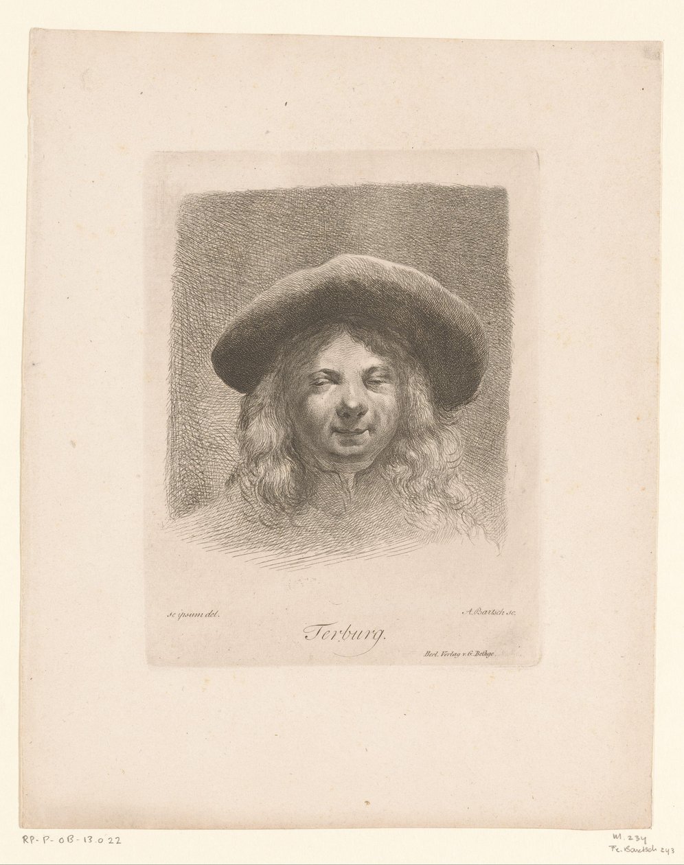 Portrett av Moses ter Borch av Adam von Bartsch