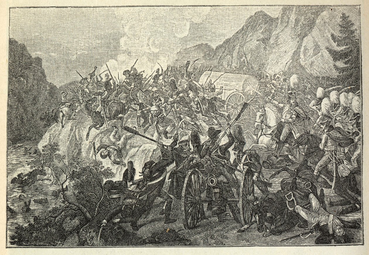 Slaget ved Katzbach 26. august 1813. av Adam von Bartsch