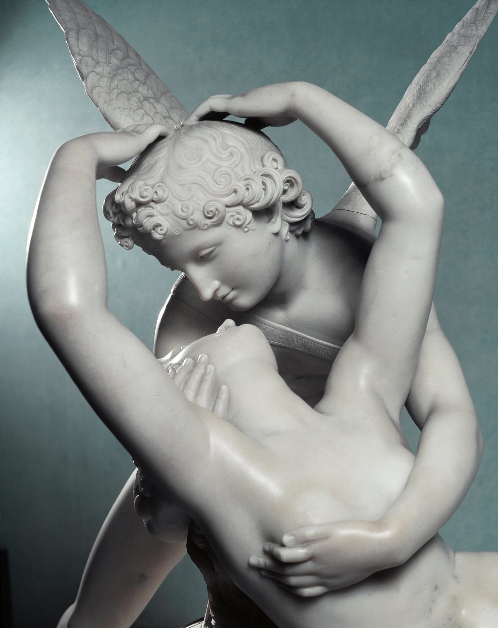 Kjærlighet og psyke detalj. Marmorskulptur av Adamo Tadolini (1788-1868), basert på arbeidet til Antonio Canova (1757-1822) laget i 1787-1793. Villa Carlotta, Tremezzo av Adamo Tadolini