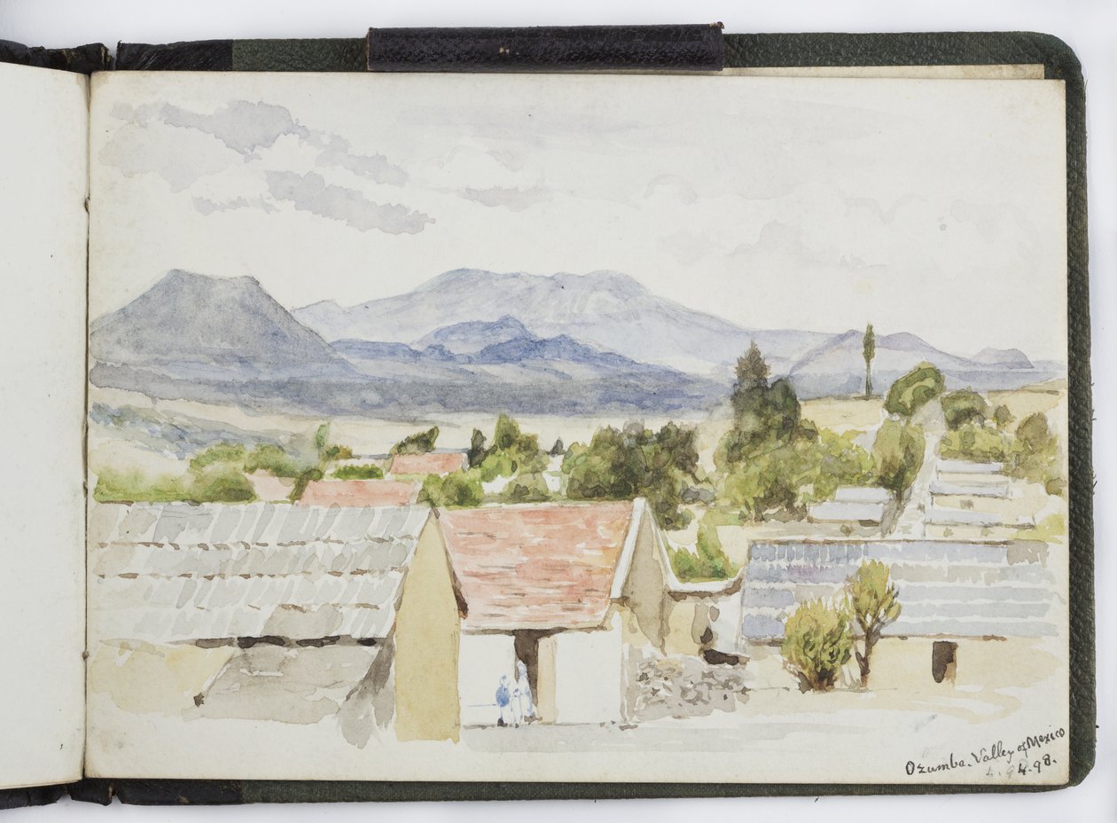 Skissebok med akvareller, tegninger og notater, Mexico, 1896-1898 (akvarell) av Adela Breton