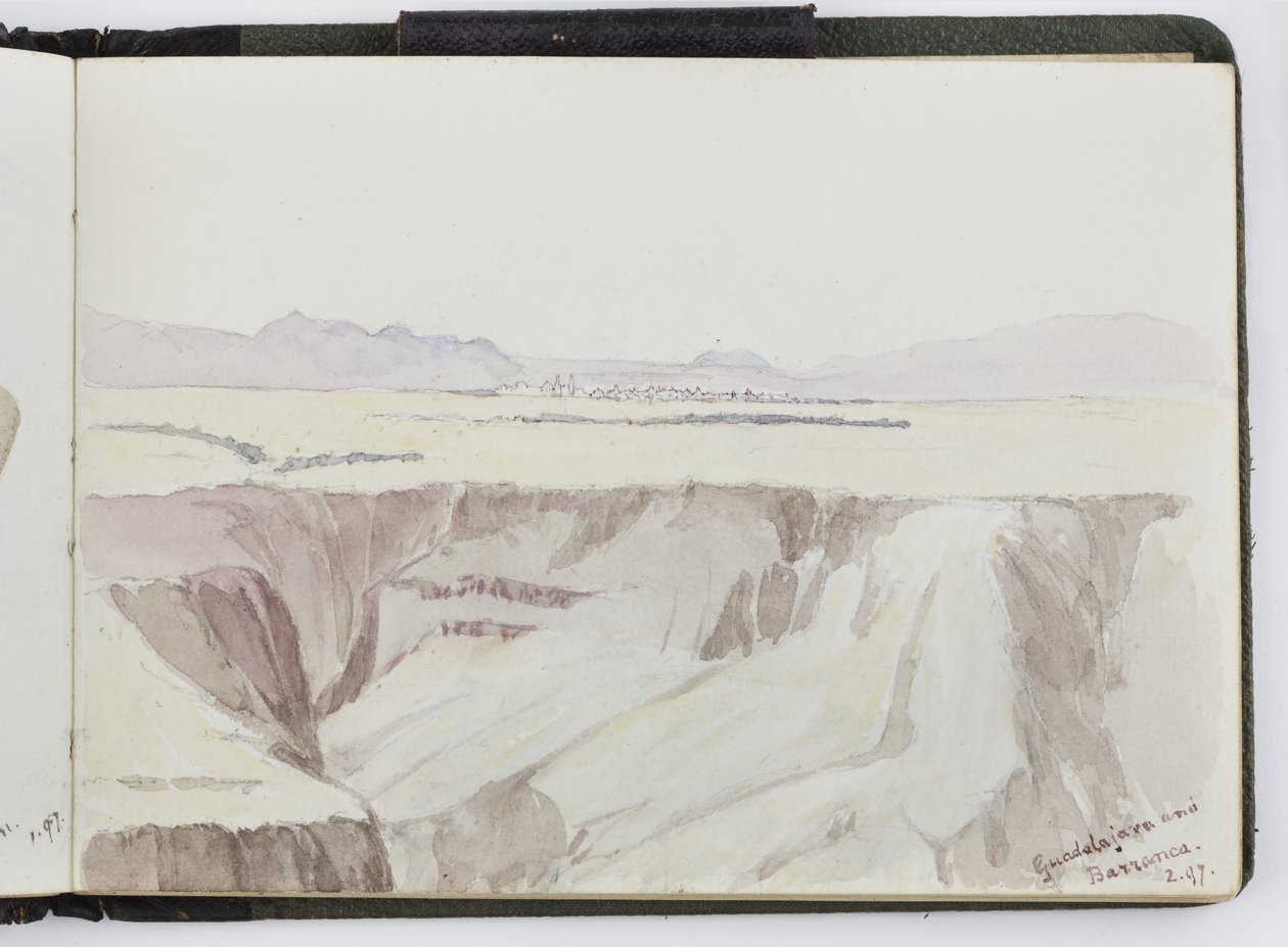 Skissebok med akvareller, tegninger og notater, Mexico, 1896-1898 (akvarell) av Adela Breton