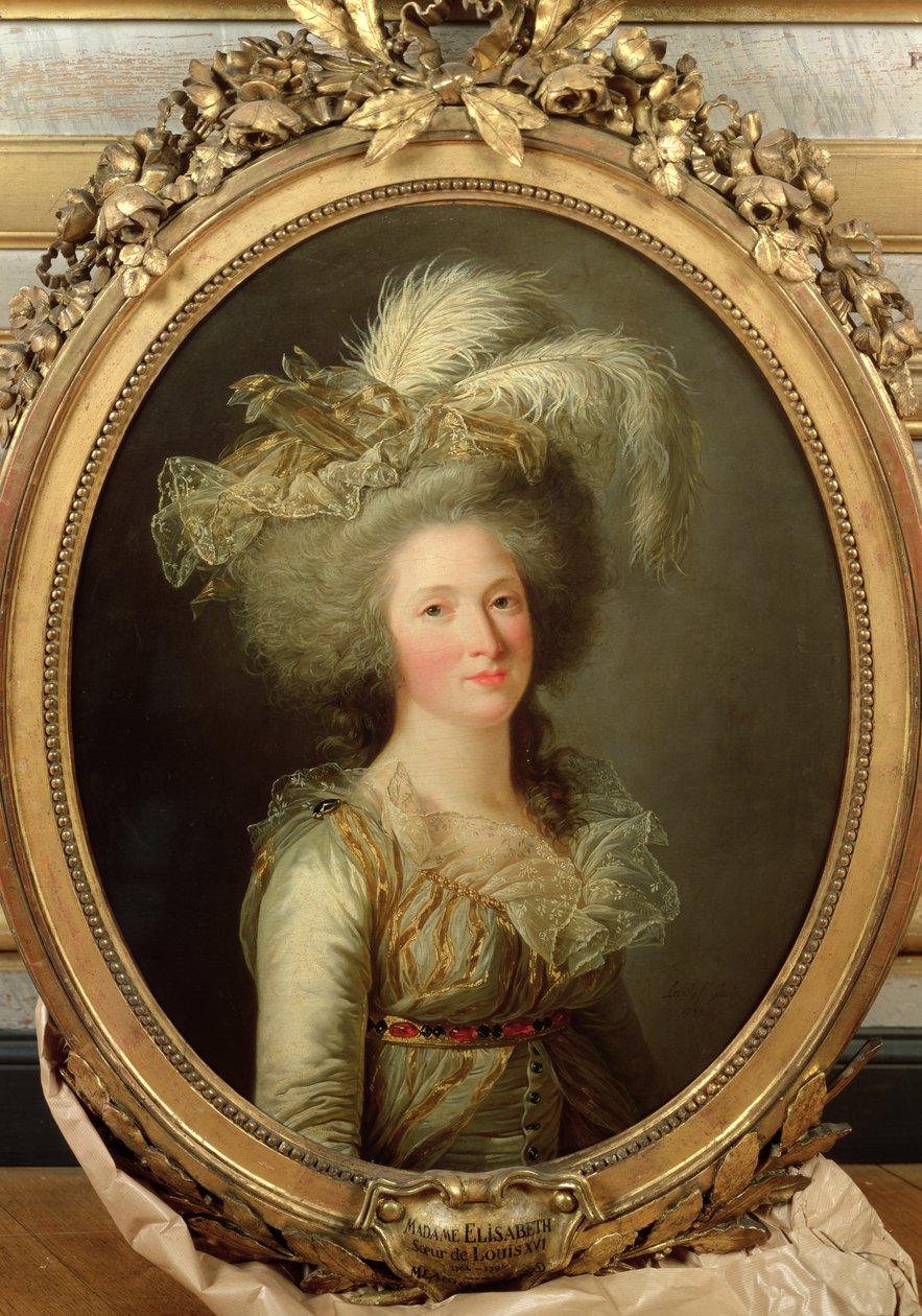 Elisabeth av Frankrike (1764-94) kalt Madame Elisabeth, 1788 av Adelaide Labille Guiard