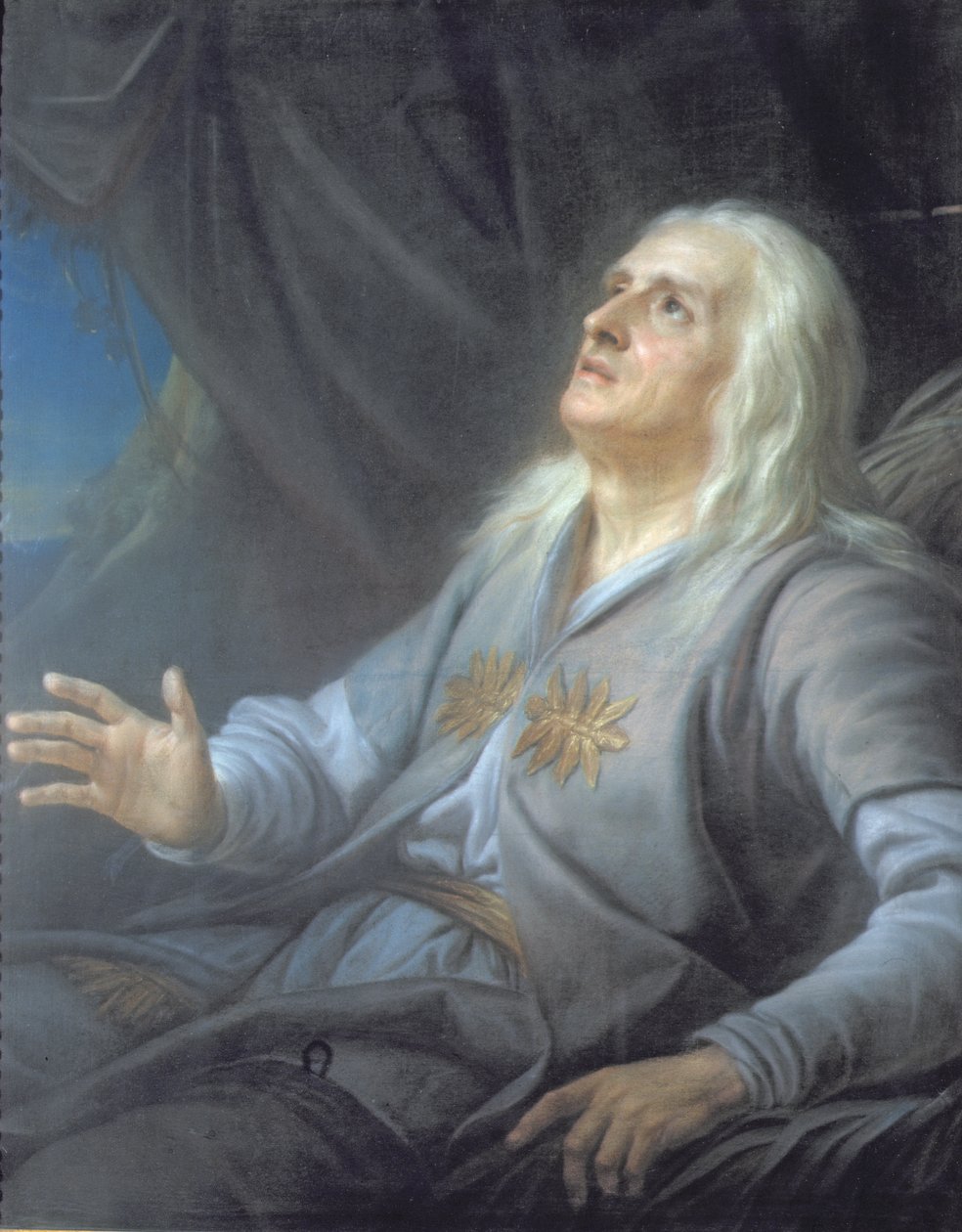 Skuespilleren JB Brizard (1721-91) i rollen som 'King Lear', fra stykket av William Shakespeare (1564-1616) (pastell på papir) av Adelaide Labille Guiard