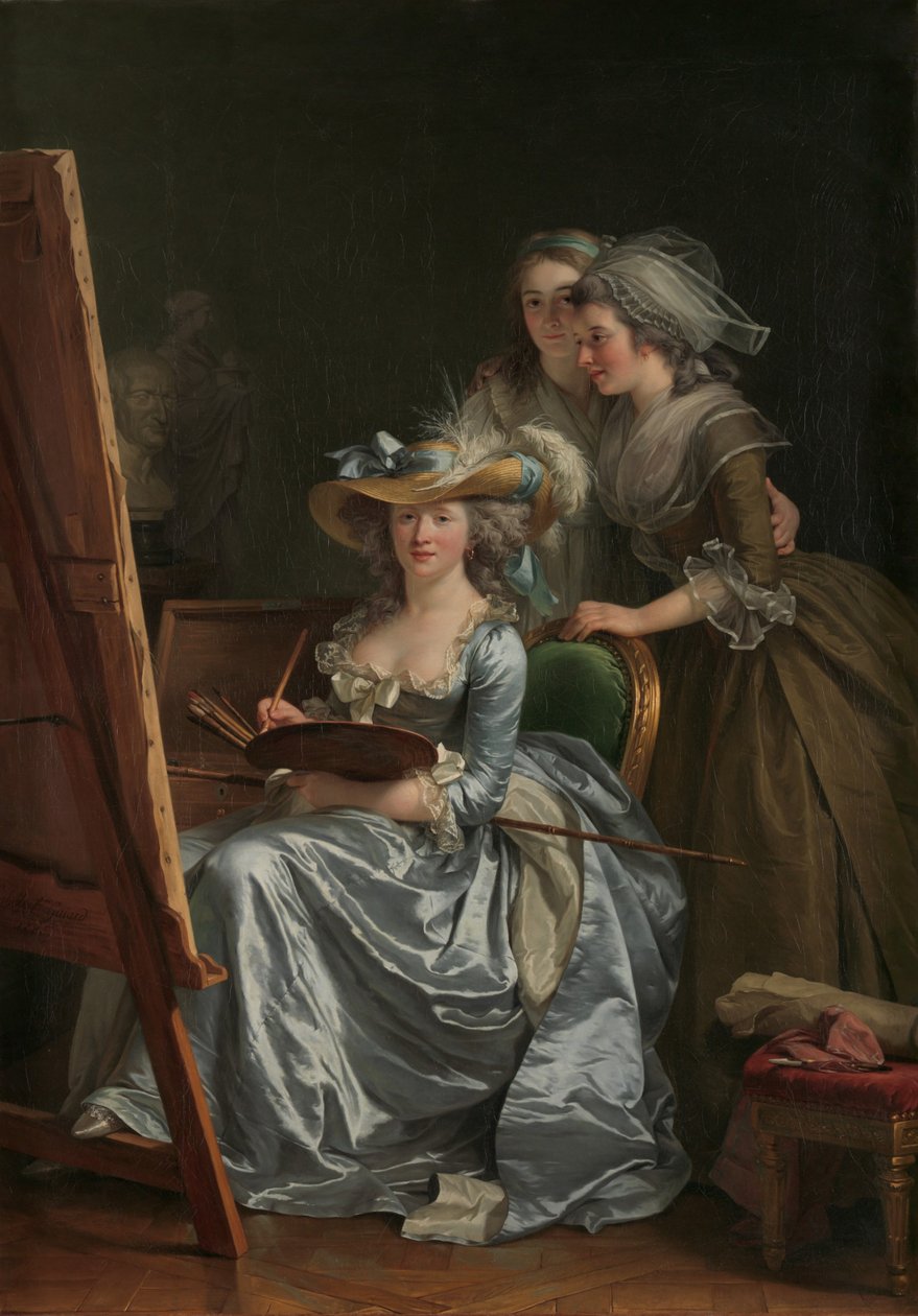 Selvportrett med to elever av Adelaide Labille Guiard