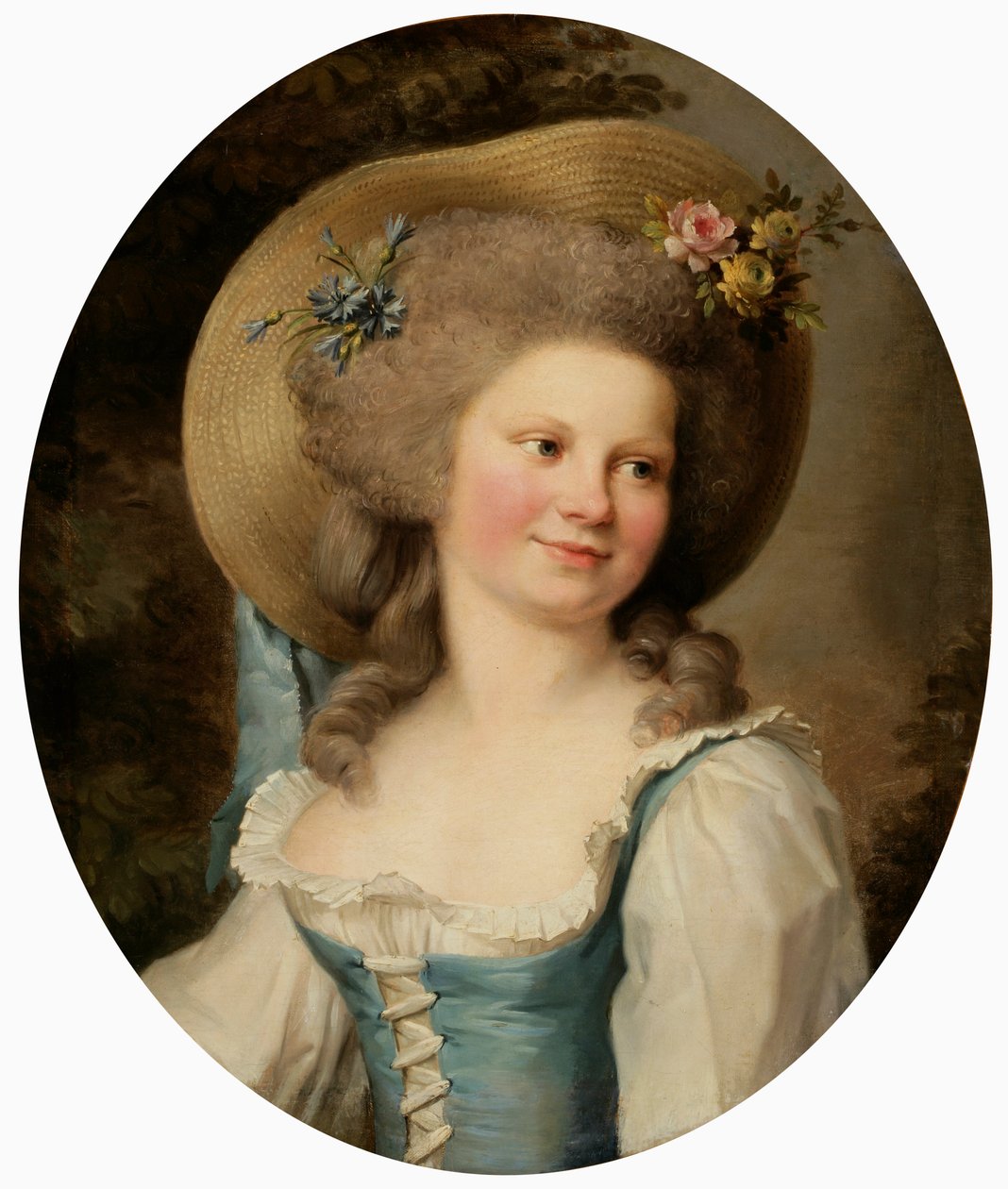 Madame Dugazon 1755-1821 som Babet i komedien Blaise and Babet, eller Suite of the Three Farmers. av Adelaide Labille Guiard
