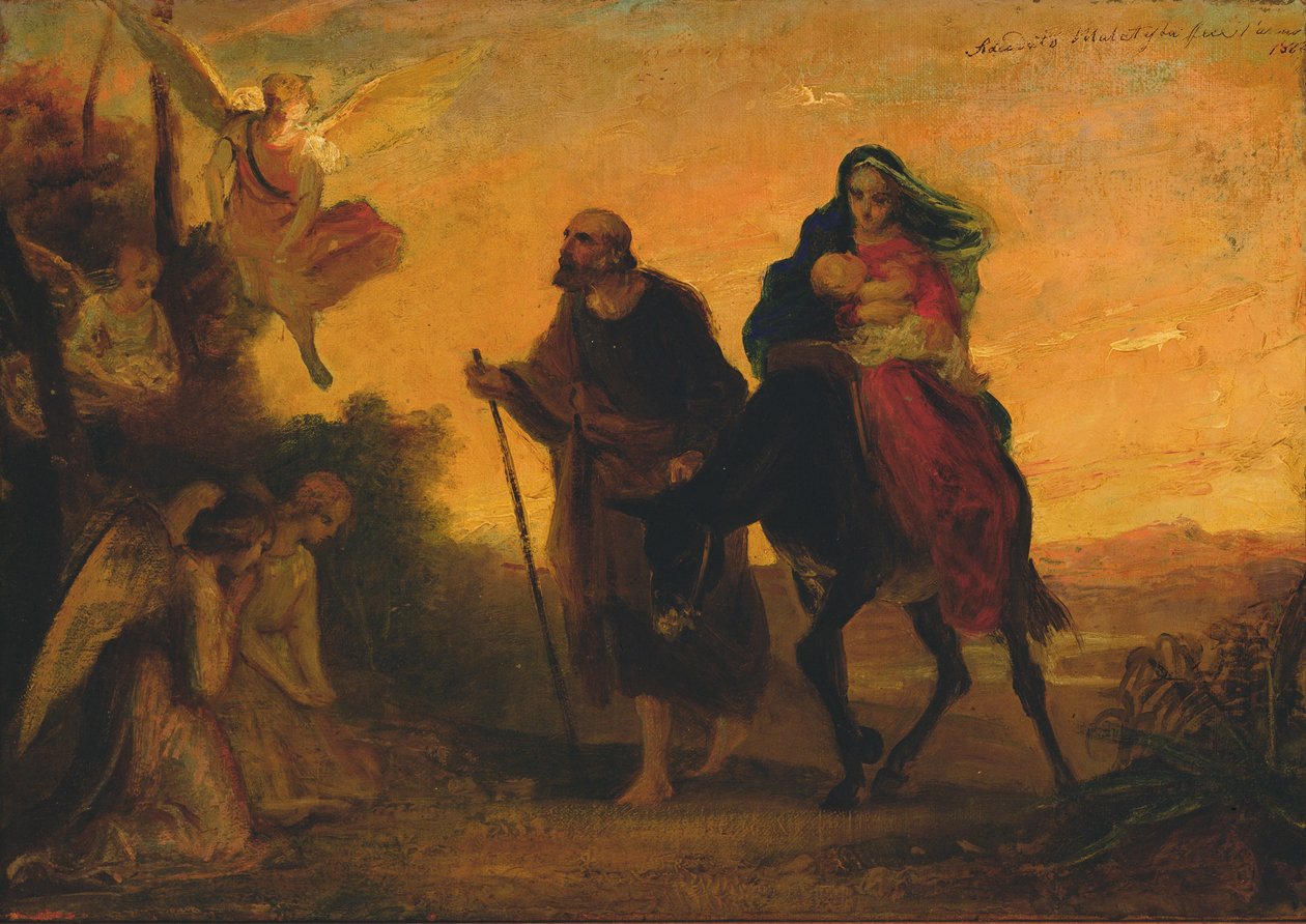 Flykten til Egypt, 1862 av Adeodato Malatesta or Malatesti