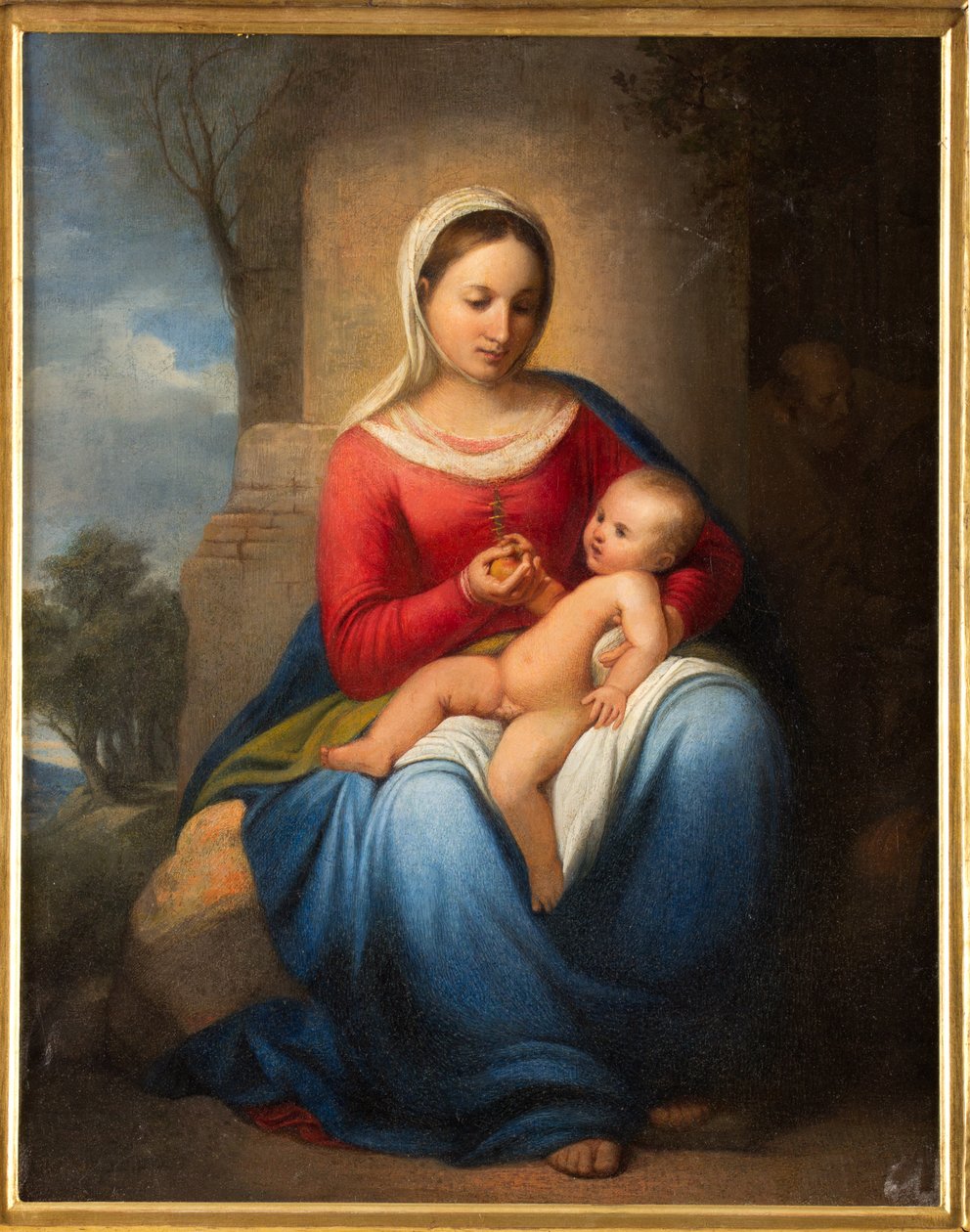 Madonna og Jesusbarnet (olje på lerret) av Adeodato Malatesta or Malatesti