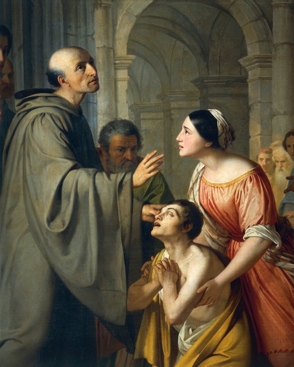 St Mauro Abbed gir syn til ung blind mann av Adeodato Malatesta or Malatesti