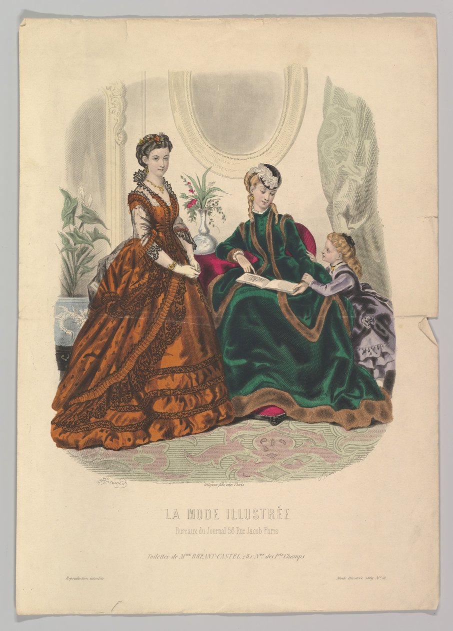 nr. 51 fra La Mode Illustrée, 1869. av Adèle Anaïs Colin