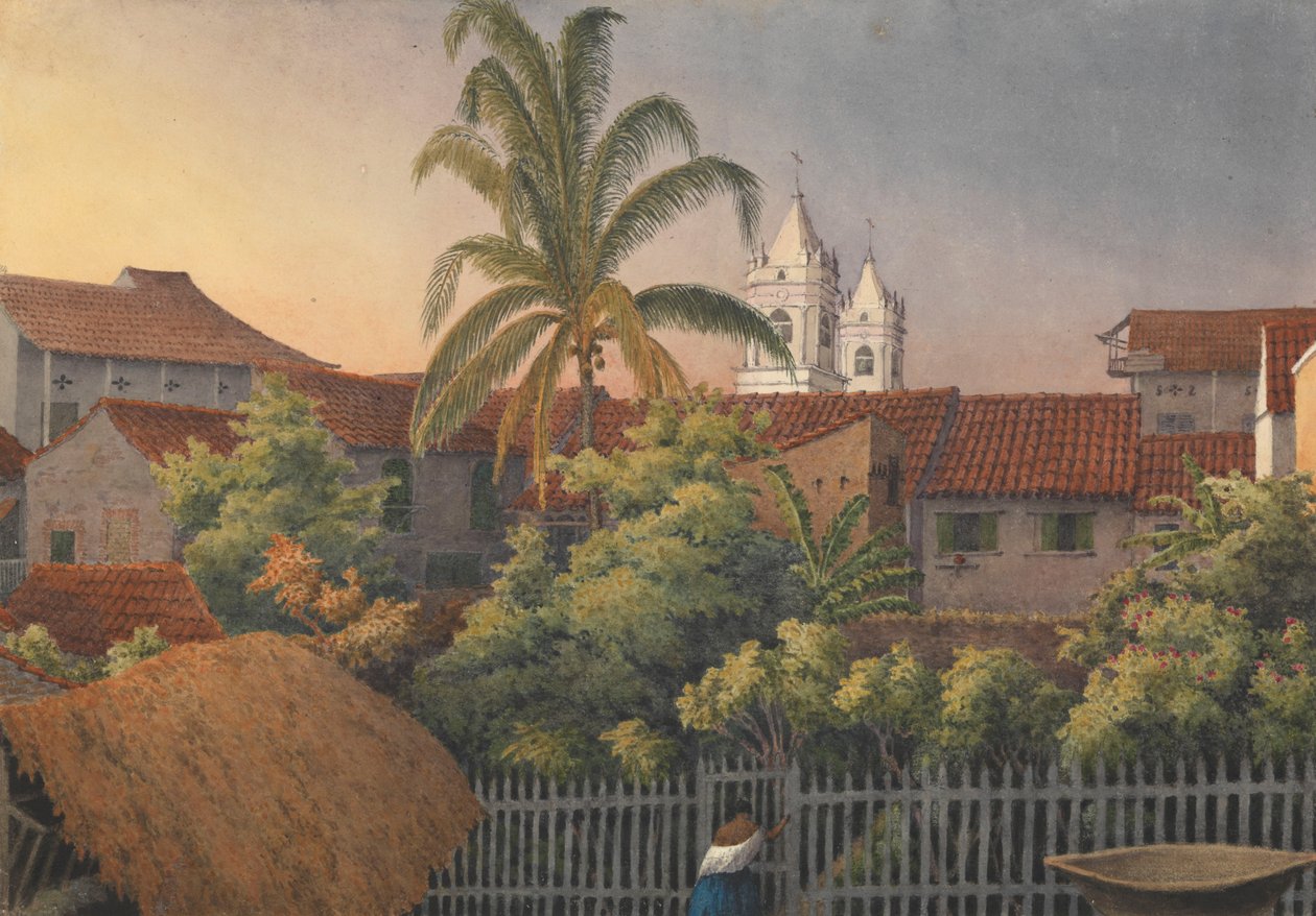 «Fra et bakvindu i Panama, 10. mars 1850» av Admiral Sir Edward Gennys Fanshawe