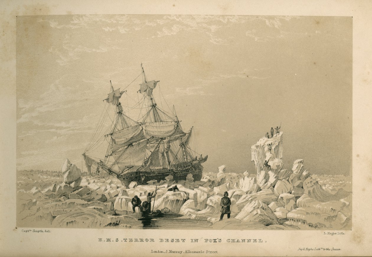 HMS Terror plaget i Fox's Channel av Admiral William Henry Smyth
