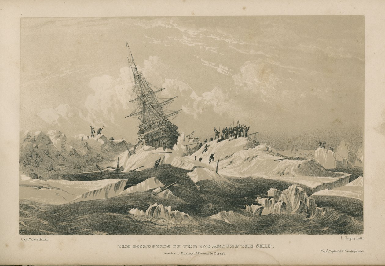 Forstyrrelsen av isen rundt skipet av Admiral William Henry Smyth
