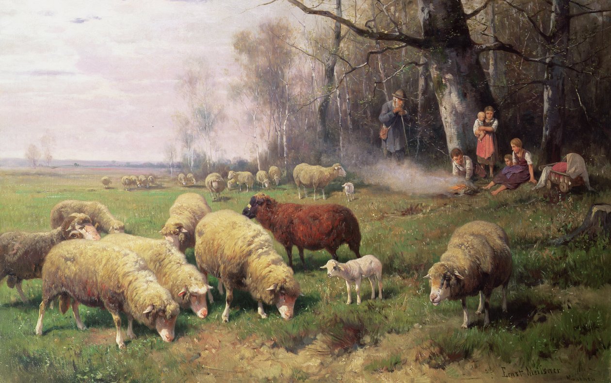 Hyrdens familie av Adolf Ernst Meissner