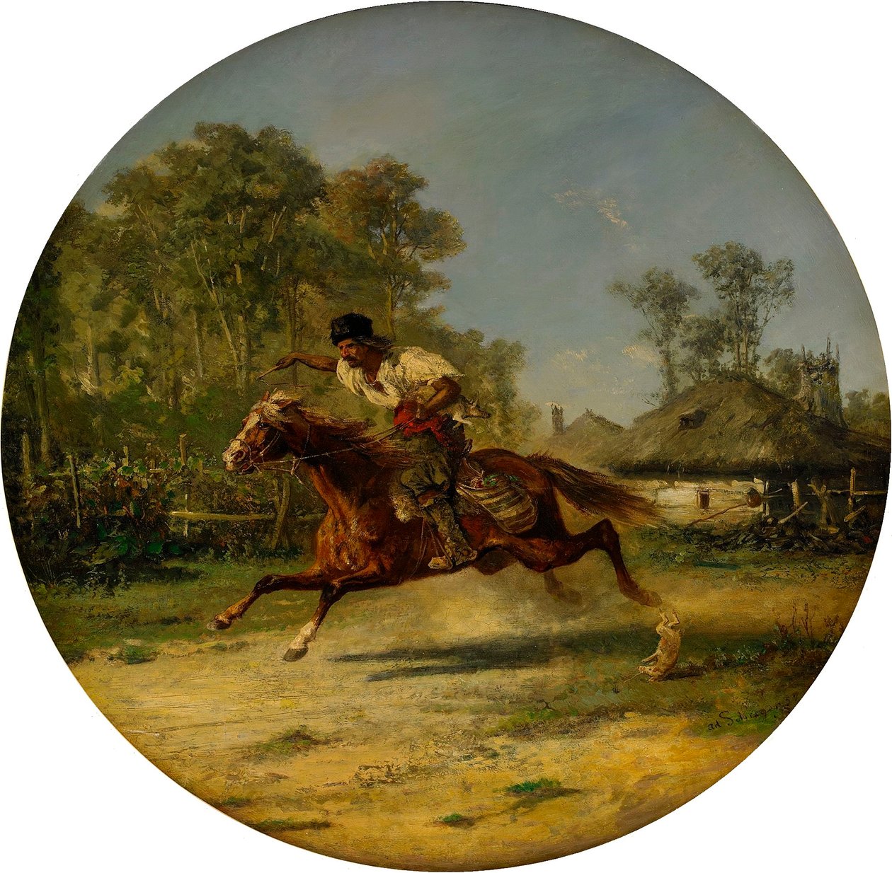 Riding Cossack av Adolf Schreyer