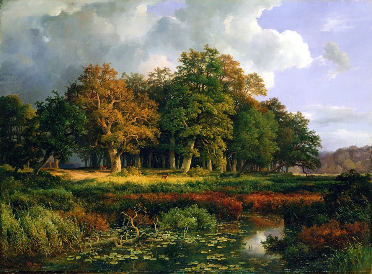 Stangenmuhlengrund i Sachsenwald, 1852 av Adolf Vollmer