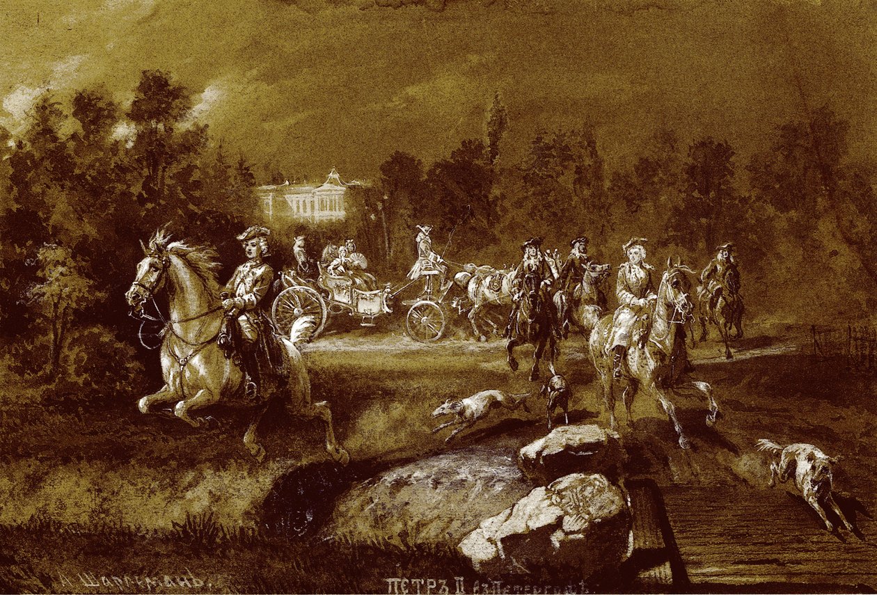 Peter II i Peterhof av Adolf Charlemagne