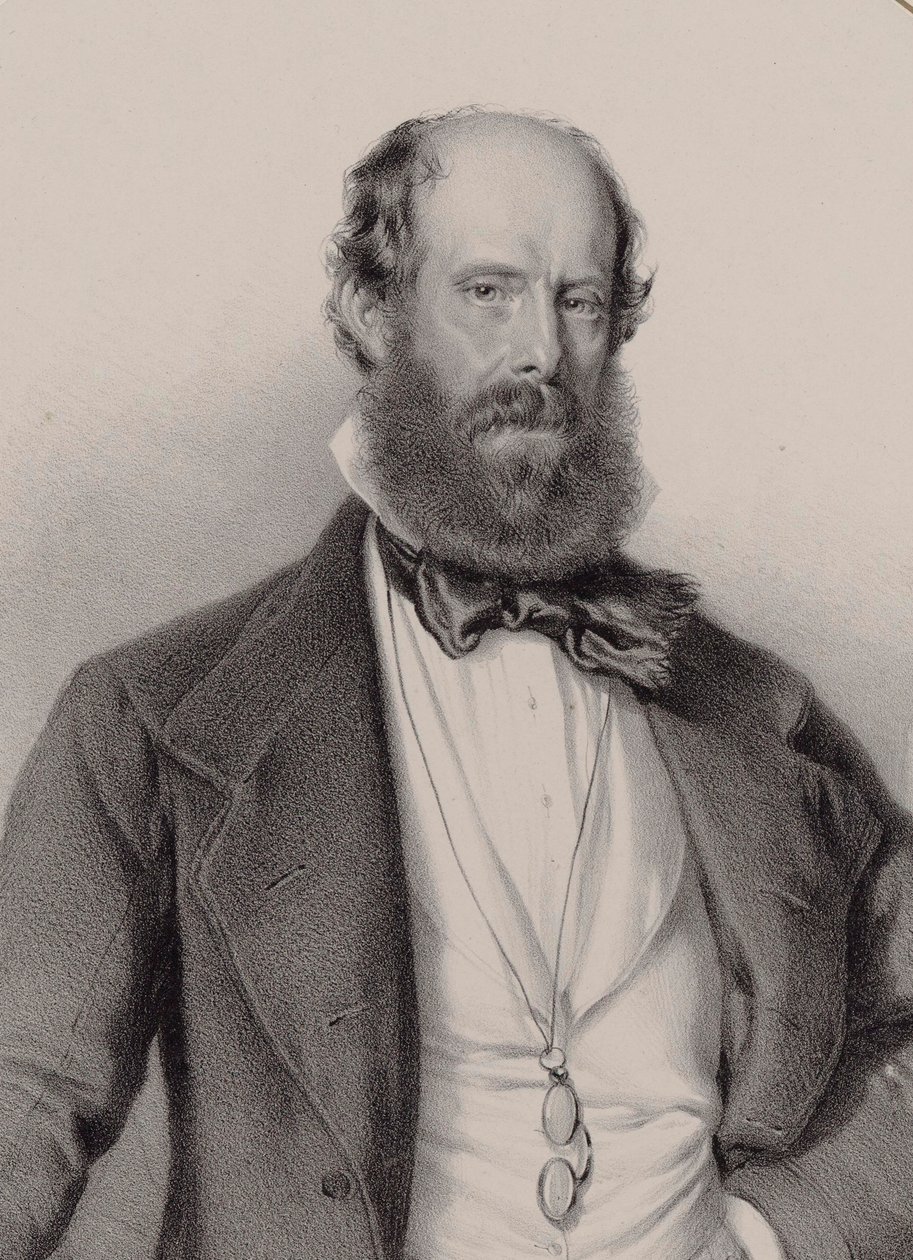 Portrett av komponisten Luigi Ricci 1805-1859, 1858. av Adolf Dauthage