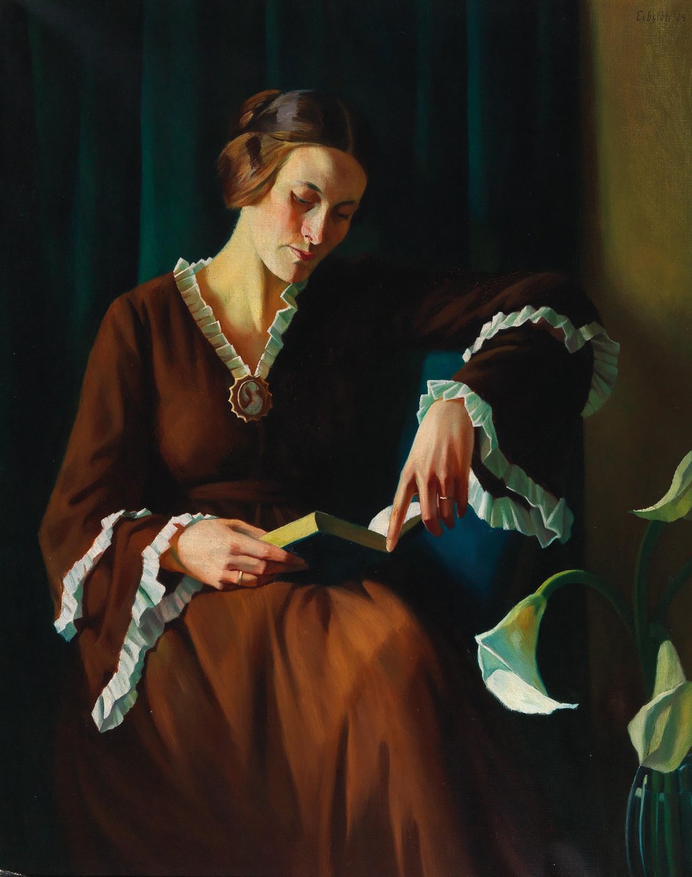 Portrett av Anne Kayssler, 1924. av Adolf Erbslöh