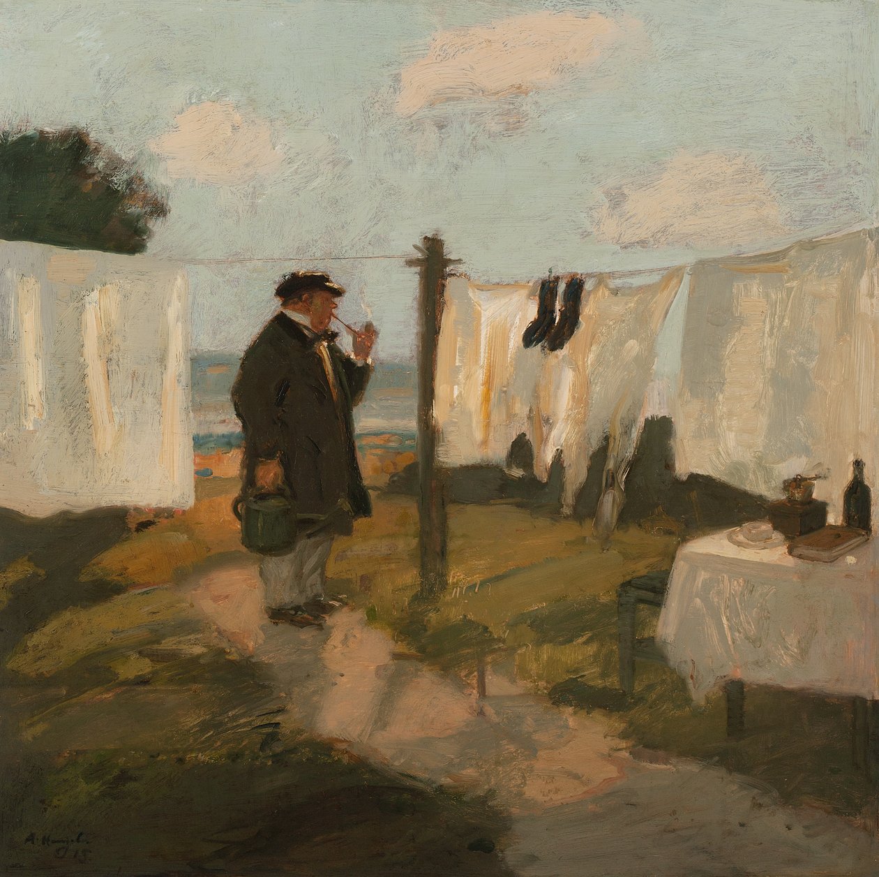 The Bleaching Meadow, The Wash Meadow, 1915 av Adolf Hengeler