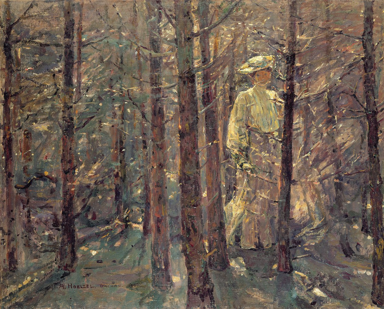 Woman in a Wood, 1906 av Adolf Hoelzel