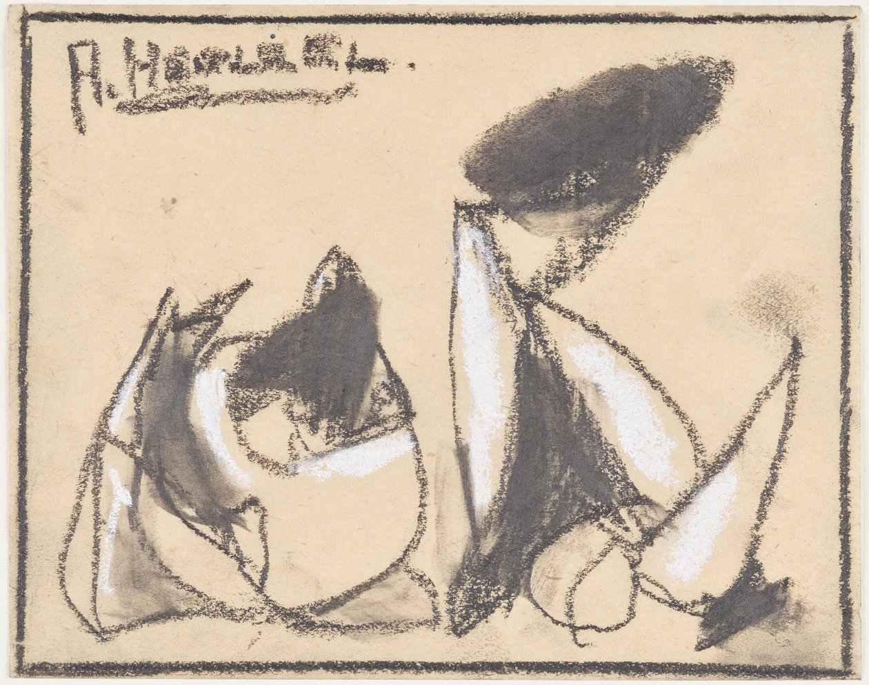 Abstrakt komposisjon av Adolf Holzel