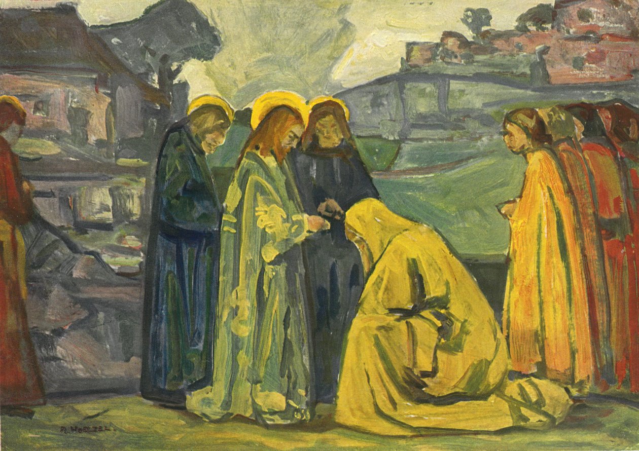 Kristus og den kananaanske kvinnen av Adolf Holzel