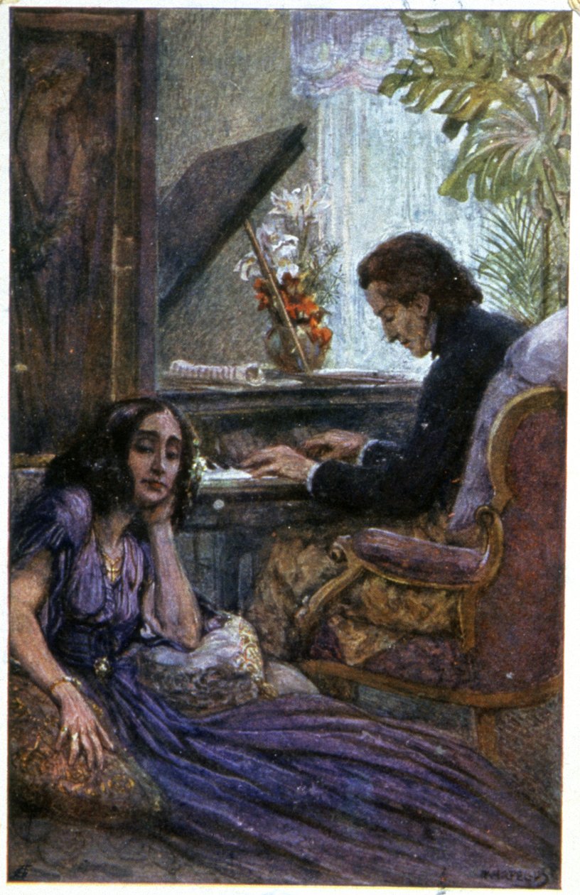 Komponisten Chopin og romanforfatteren George Sand av Adolf Karpellus