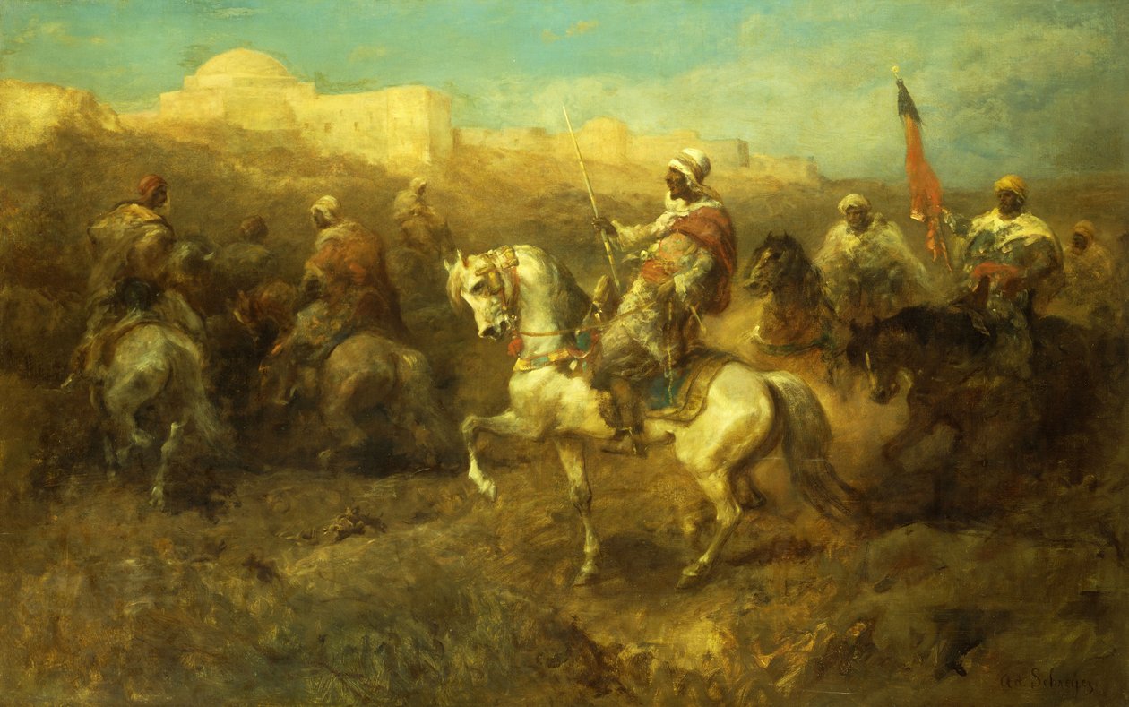 Arabiske ryttere i mars, av Adolf Schreyer
