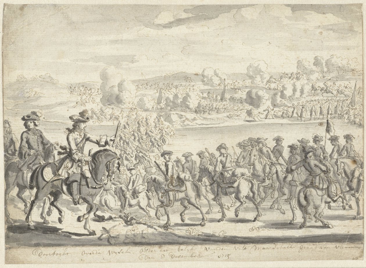 Passering av den saksiske hæren over Vistula 8. desember 1715 av Adolf van der Laan
